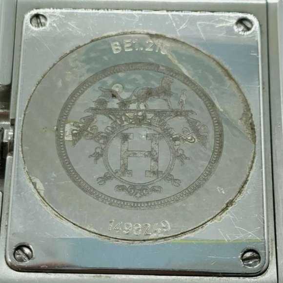 Hermes Watch BE1.210 Belt Watch 26mm Women's Silver X Burgundy - Picture 6 of 9